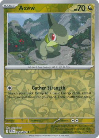 068/086 Axew Reverse Holo Black Bolt Pokémon Card