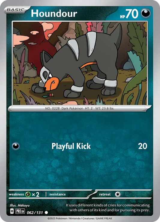 062/131 Houndour Prismatic Evolutions Pokémon Card