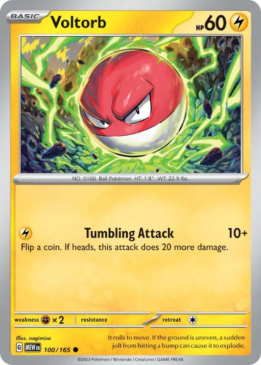 100/165 Voltorb 151 Pokémon Card