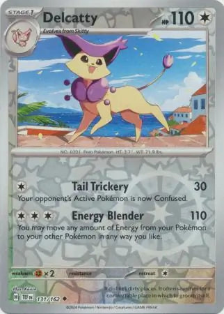 131/162 Delcatty Reverse Holo Temporal Forces Pokémon Card
