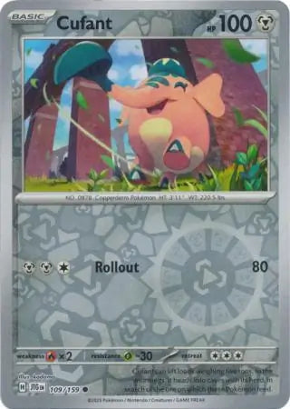 109/159 Cufant Reverse Holo Journey Together Pokémon Card
