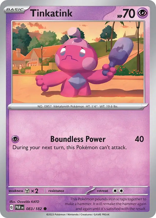 083/182 Tinkatink Paradox Rift Pokémon Card