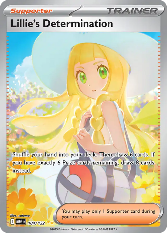 184/132 Lillie's Determination Mega Evolution Pokémon Card