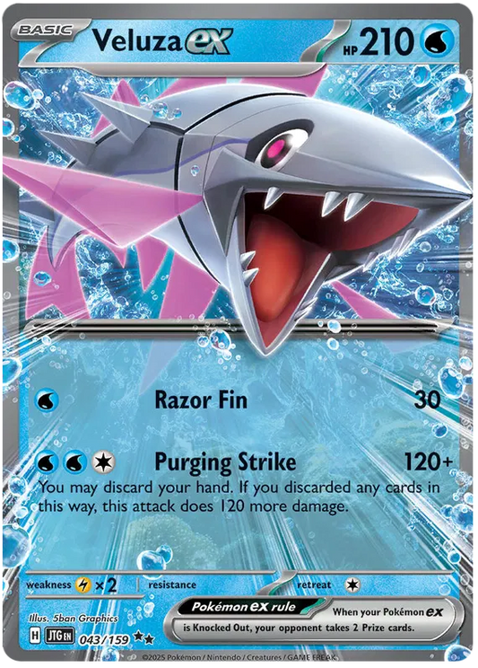 043/159 Veluza ex Journey Together Pokémon Card