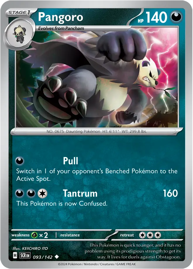 093/142 Pangoro Stellar Crown Pokémon Card