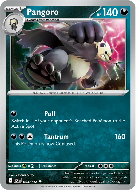 093/142 Pangoro Stellar Crown Pokémon Card