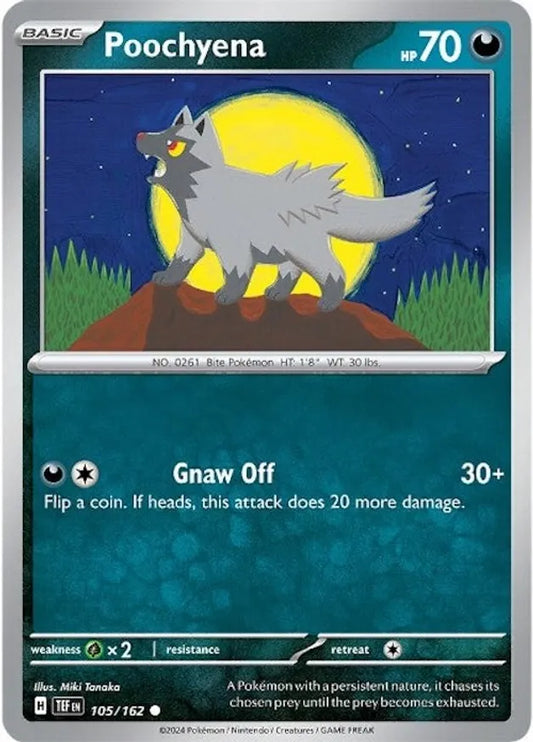 105/162 Poochyena Scarlet & Violet Temporal Forces Pokémon Card