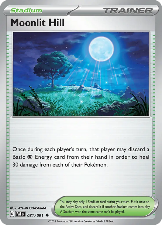 081/091 Moonlit Hill Paldean Fates Pokémon Card
