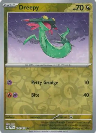 071/131 Dreepy Reverse Holo Prismatic Evolutions Pokémon Card