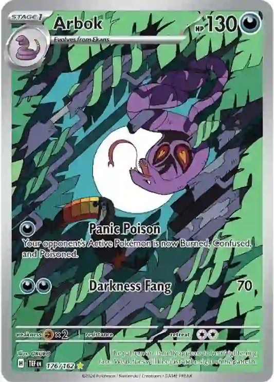 176/162 Arbok Scarlet & Violet Temporal Forces Pokémon Card