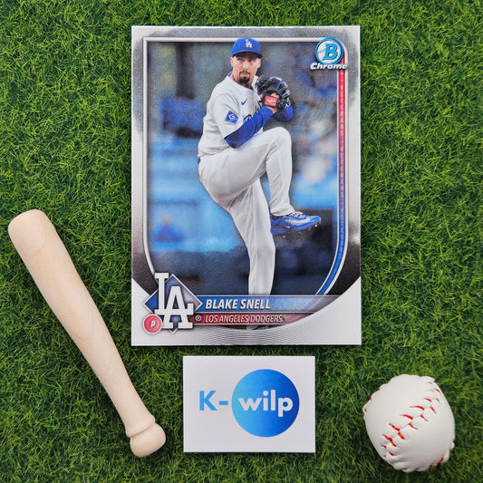 031 Blake Snell - Los Angeles Dodgers 2025 Bowman Chrome Topps Baseball Trading Card