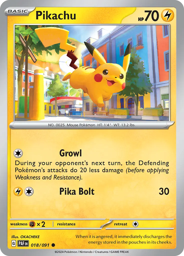 018/091 Pikachu Paldean Fates Pokémon Card