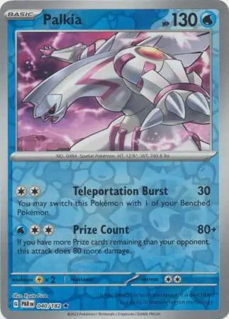 040/182 Palkia Reverse Holo Paradox Rift Pokémon Card
