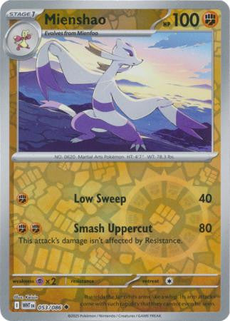 053/086 Mienshao Reverse Holo White Flare Pokémon Card