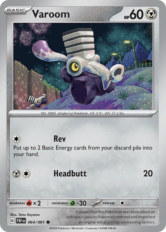 064/091 Varoom Paldean Fates Pokémon Card