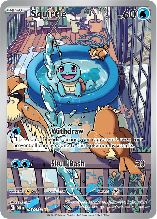 148/142 Squirtle Stellar Crown Pokémon Card