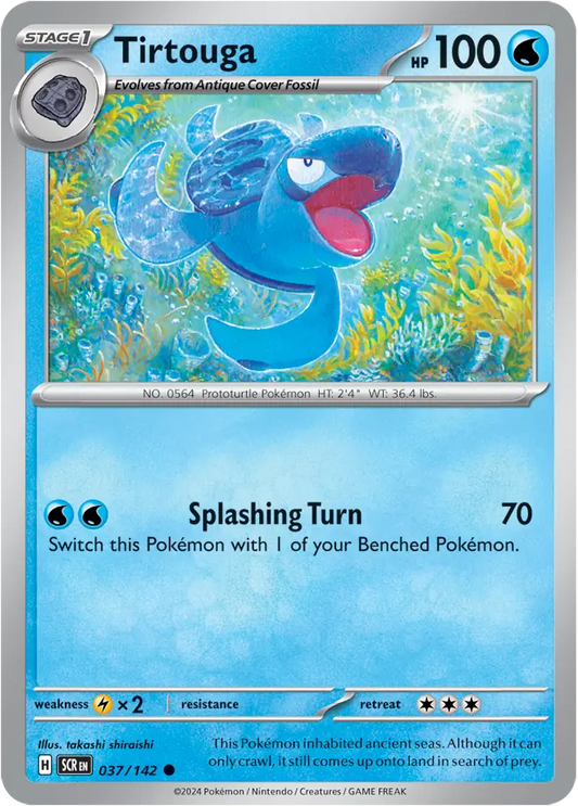 037/142 Tirtouga Stellar Crown Pokémon Card