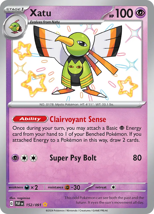152/091 Xatu Paldean Fates Pokémon Card
