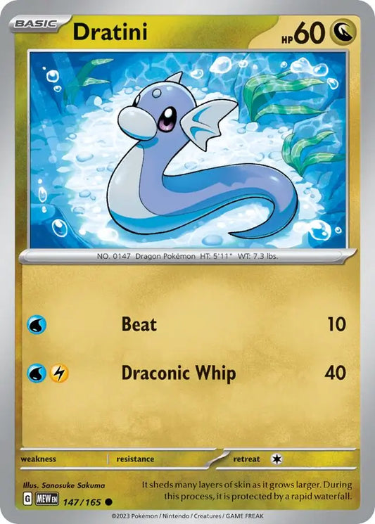 147/165 Dratini 151 Pokémon Card