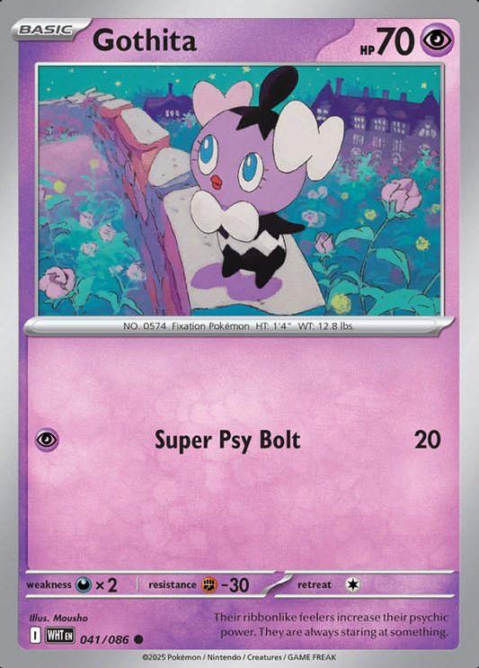 041/086 Gothita White Flare Pokémon Card