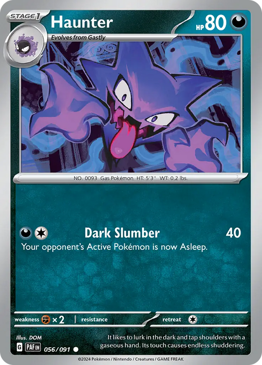 056/091 Haunter Paldean Fates Pokémon Card