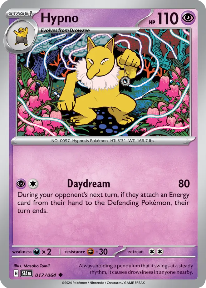 017/064 Hypno Shrouded Fable Pokémon Card