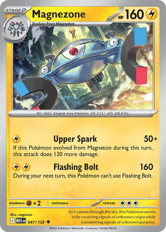 047/132 Magnezone Mega Evolution Pokémon Card