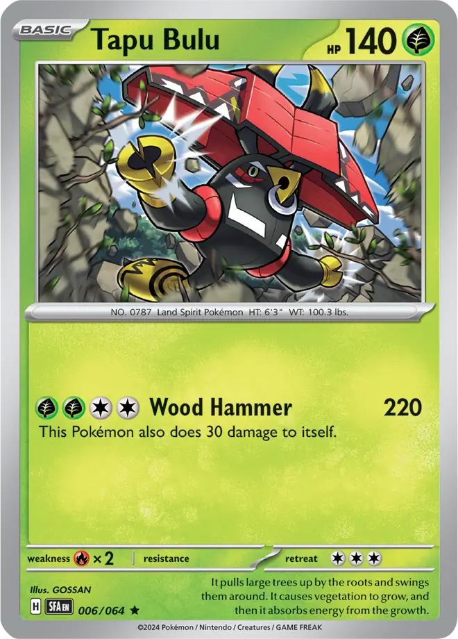 006/064 Tapu Bulu Shrouded Fable Pokémon Card