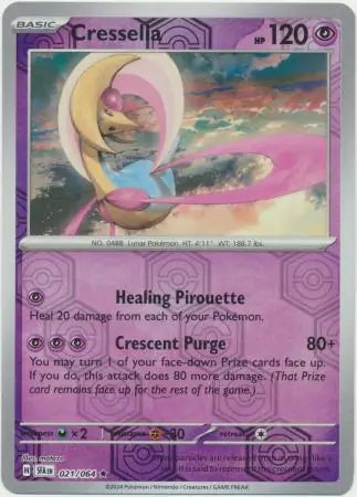 021/064 Cresselia Reverse Holo Shrouded Fable Pokémon Card