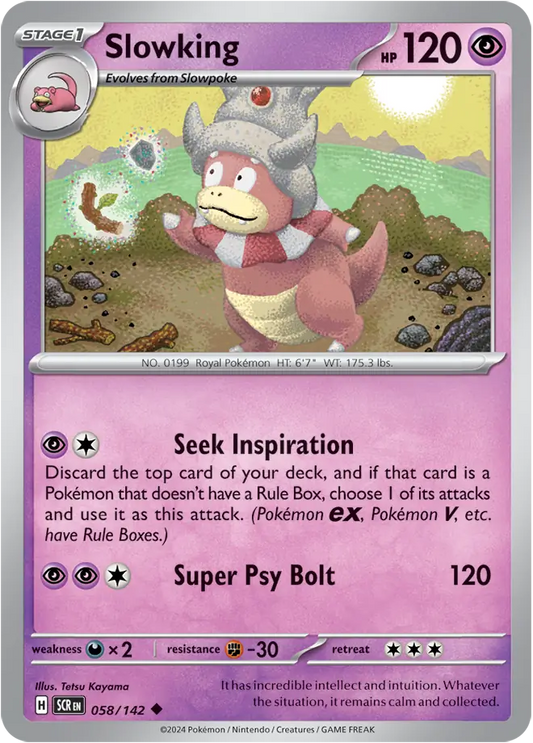 058/142 Slowking Stellar Crown Pokémon Card