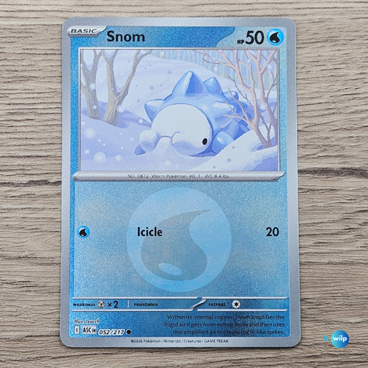 052/217 Snom Reverse Holo Ascended Heroes Pokémon Trading Card