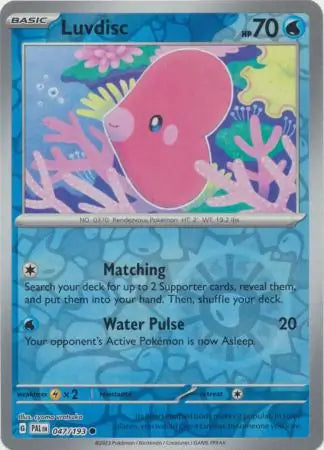 047/193 Luvdisc Reverse Holo Paldea Evolved Pokémon Card