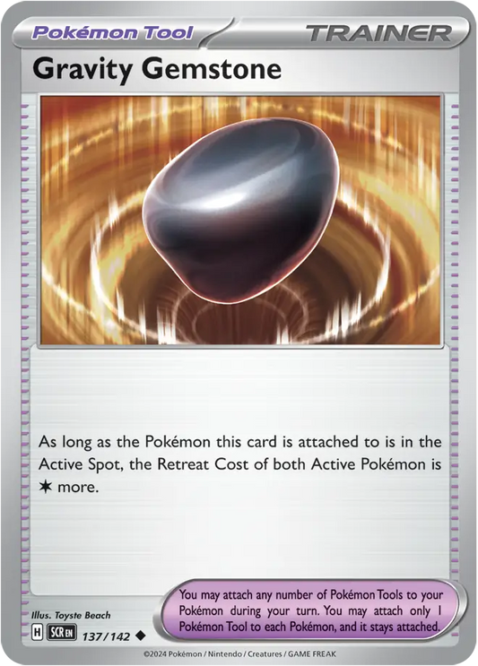 137/142 Gravity Gemstone Stellar Crown Pokémon Card