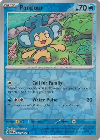 041/182 Panpour Reverse Holo Paradox Rift Pokémon Card