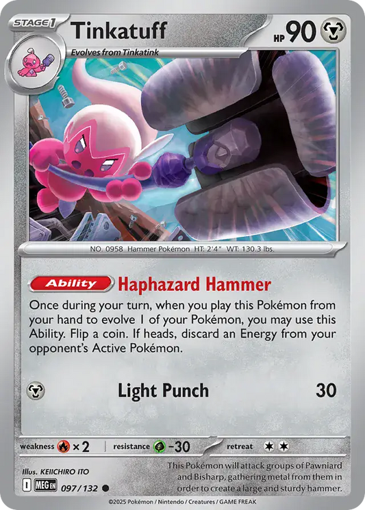 097/132 Tinkatuff Mega Evolution Pokémon Card