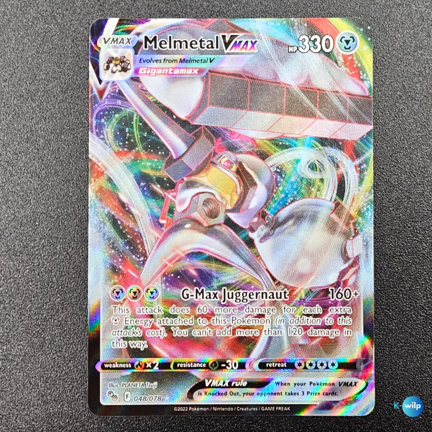 MelMetal Vmax 048/078 Pokémon Go Holo Full Art Ultra Rare English Pokémon Trading Card