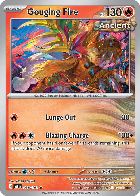 038/191 Gouging Fire Surging Sparks Pokémon Card