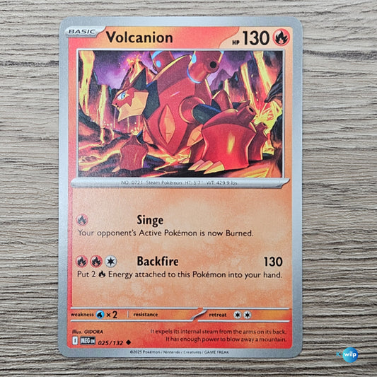 025/132 Volcanion Mega Evolution Pokémon Card