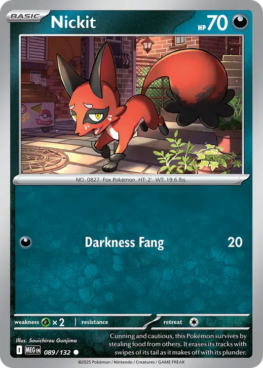089/132 Nickit Mega Evolution Pokémon Card