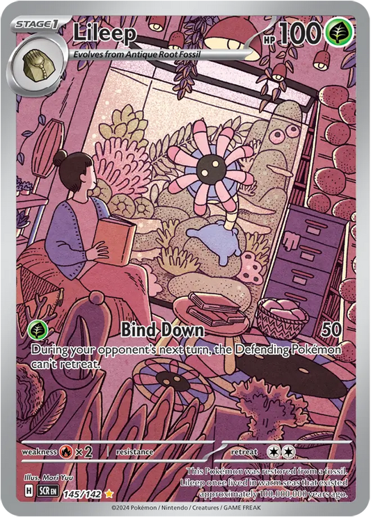 145/142 Lileep Stellar Crown Pokémon Card