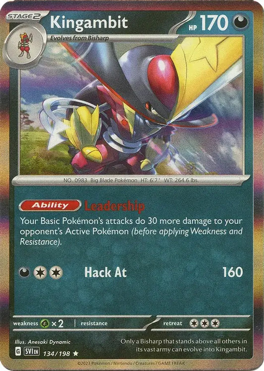 134/198 Kingambit Scarlet & Violet Base Set Pokémon Card