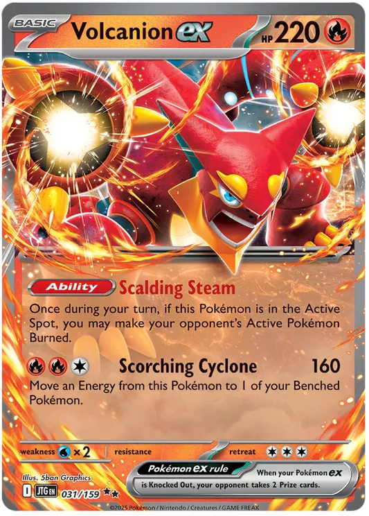 031/159 Volcanion ex Journey Together Pokémon Card