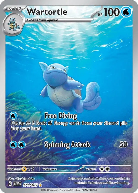 171/165 Wartortle 151 Pokémon Card
