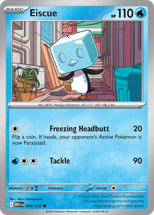 044/132 Eiscue Mega Evolution Pokémon Card