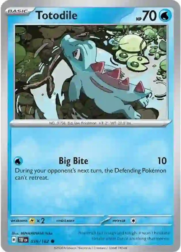 039/162 Totodile Scarlet & Violet Temporal Forces Pokémon Card