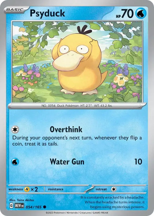 054/165 Psyduck 151 Pokémon Card