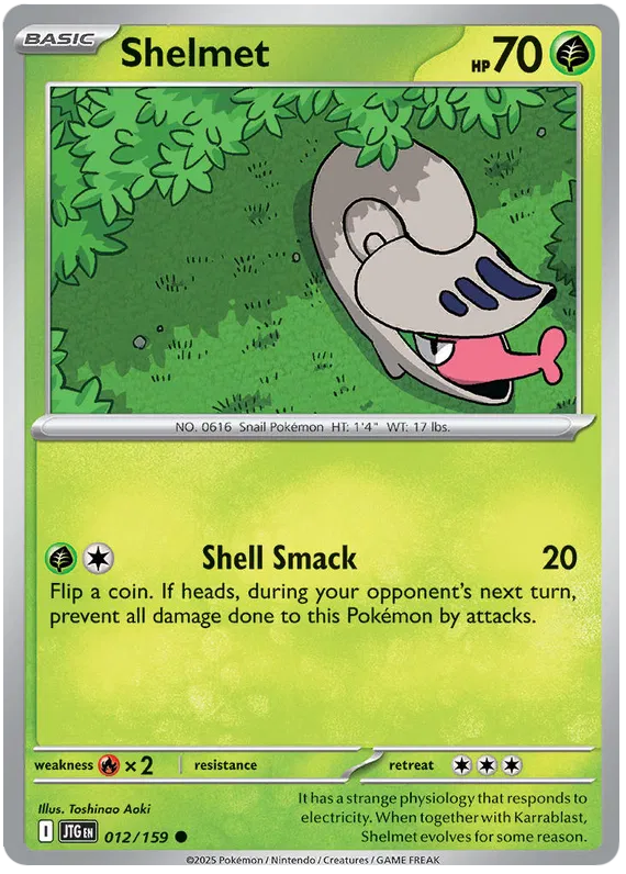 012/159 Shelmet Journey Together Pokémon Card