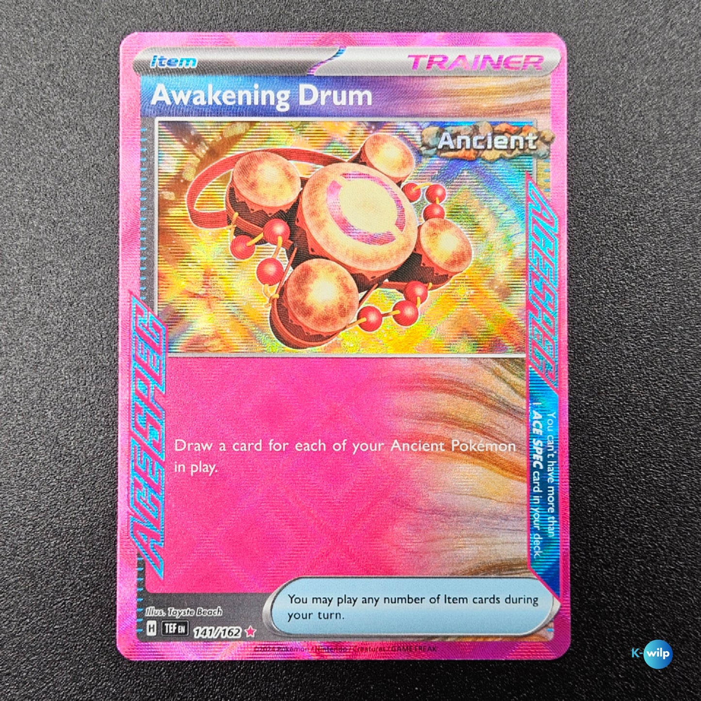 Awakening Drum 141/162 Temporal Forces Holo English Pokémon Trading Card