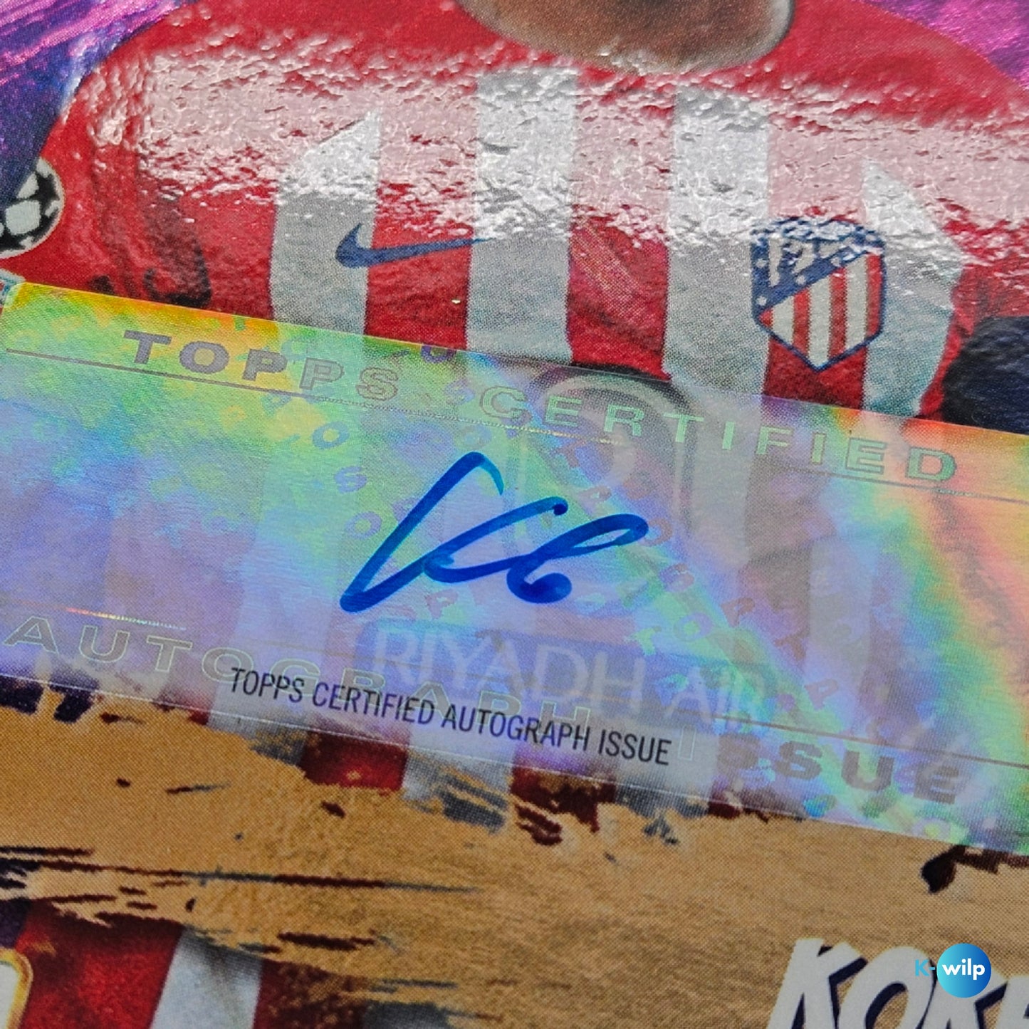 Koke Autograph & Numbered 93/99 Atlético Madrid Topps Merlin Heritage UEFA Club Competitions Fan Favourite Card Number #152 Football Trading Card