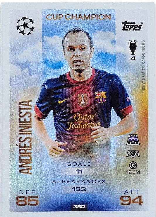 350 Andrés Iniesta (FC Barcelona) Cup Champion
